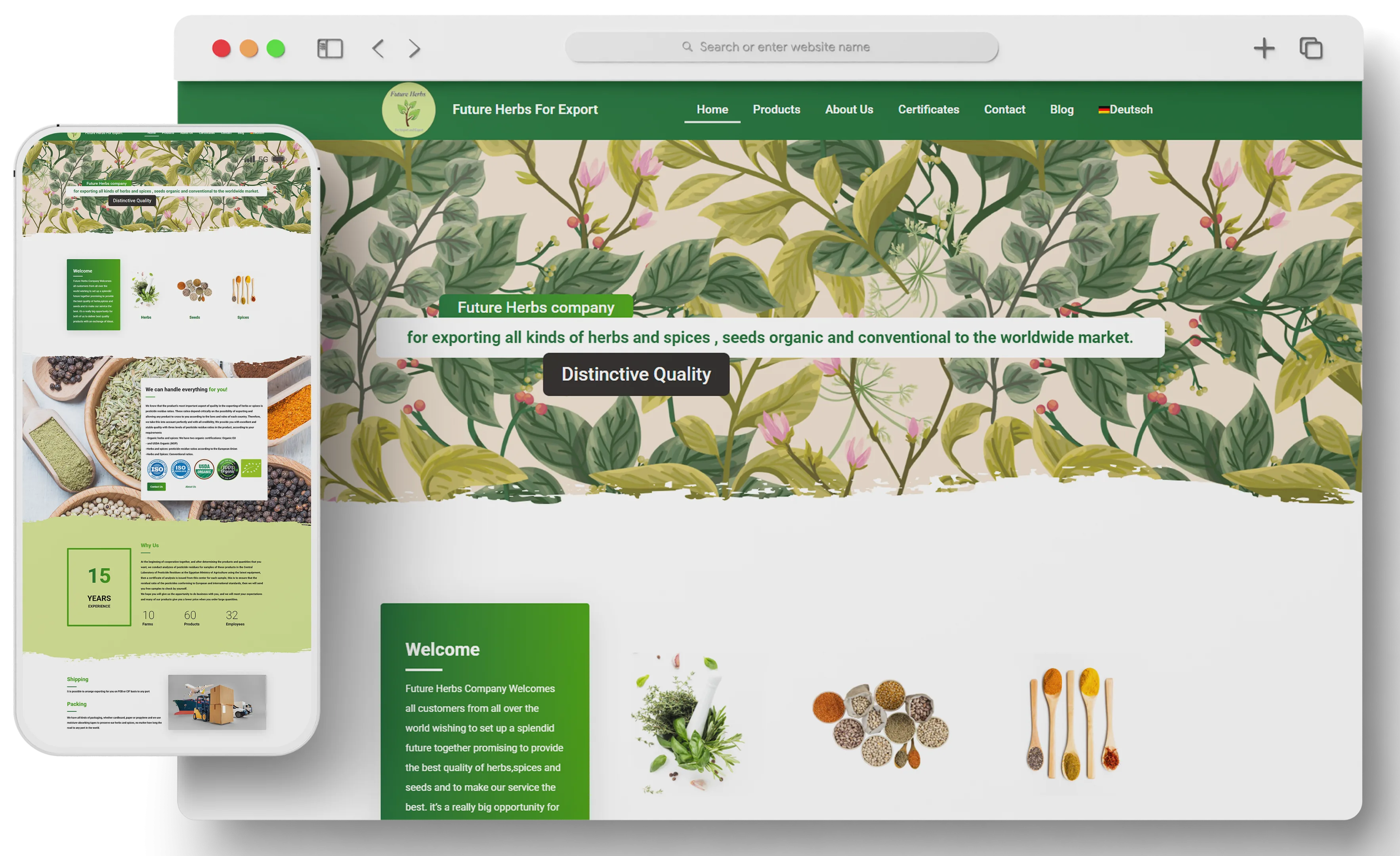 قيمة تك – أبرز 10 عوامل تؤثر على تكلفة تصميم موقع الكتروني Future Herbs احد اعمال قيمة تك تعبيرية عن تكلفة تصميم موقع الكتروني