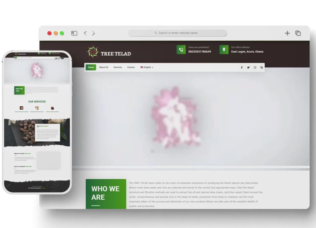 Tree Telad احد اعمال قيمة تك تعبيرية عن شركات تصميم المواقع في مصر