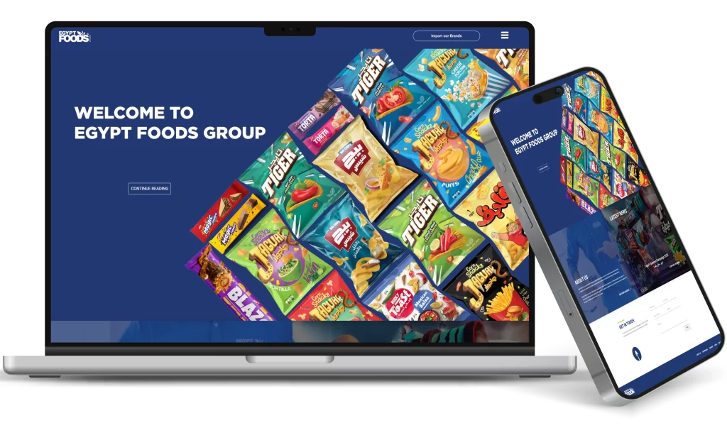 Egypt Foods احد اعمال قيمة تك تعبيرية عن شركة تصميم مواقع الكترونيه مصريه