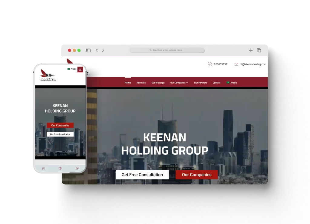 Keenan Holding احد اعمال قيمة تك تعبيرية عن شركات ويب ديزاين بمصر