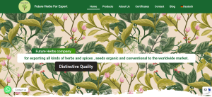 موقع شركة future herbs أحد أعمال قيمة تك، تعبيرية عن تصميم مواقع الكترونية سوريا