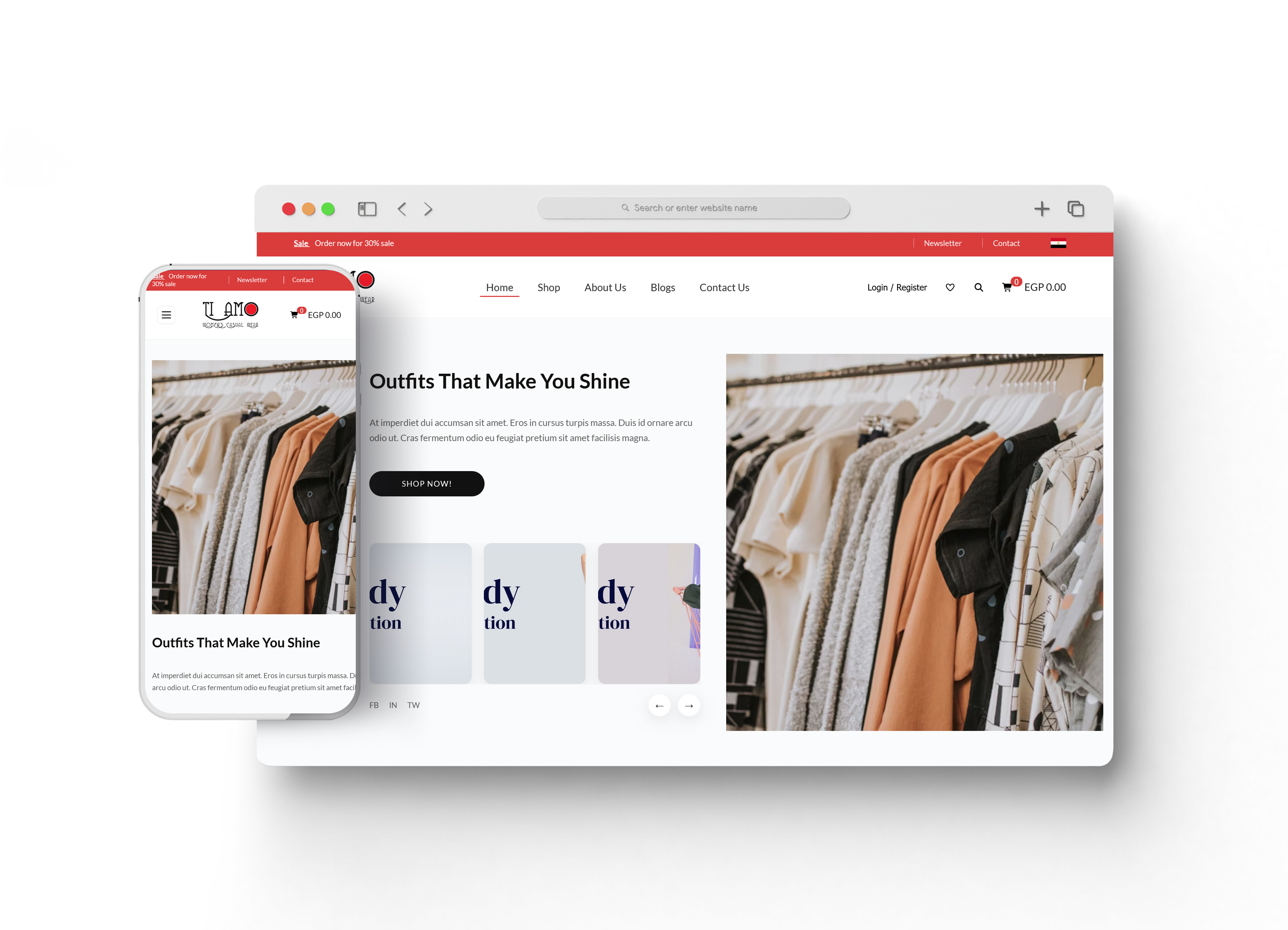 موقع Tiamo احد اعمال قيمة تك تعبيرية عن كيفية عمل متجر إلكتروني