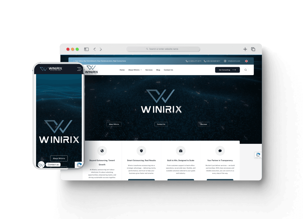 موقع شركة Winirix أحد أعمال قيمة تك، تعبيرية عن أنواع التسويق الإلكتروني