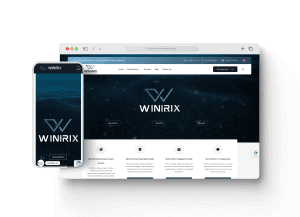 موقع شركة Winirix أحد أعمال قيمة تك، تعبيرية عن افضل برامج تصميم المواقع الالكترونية