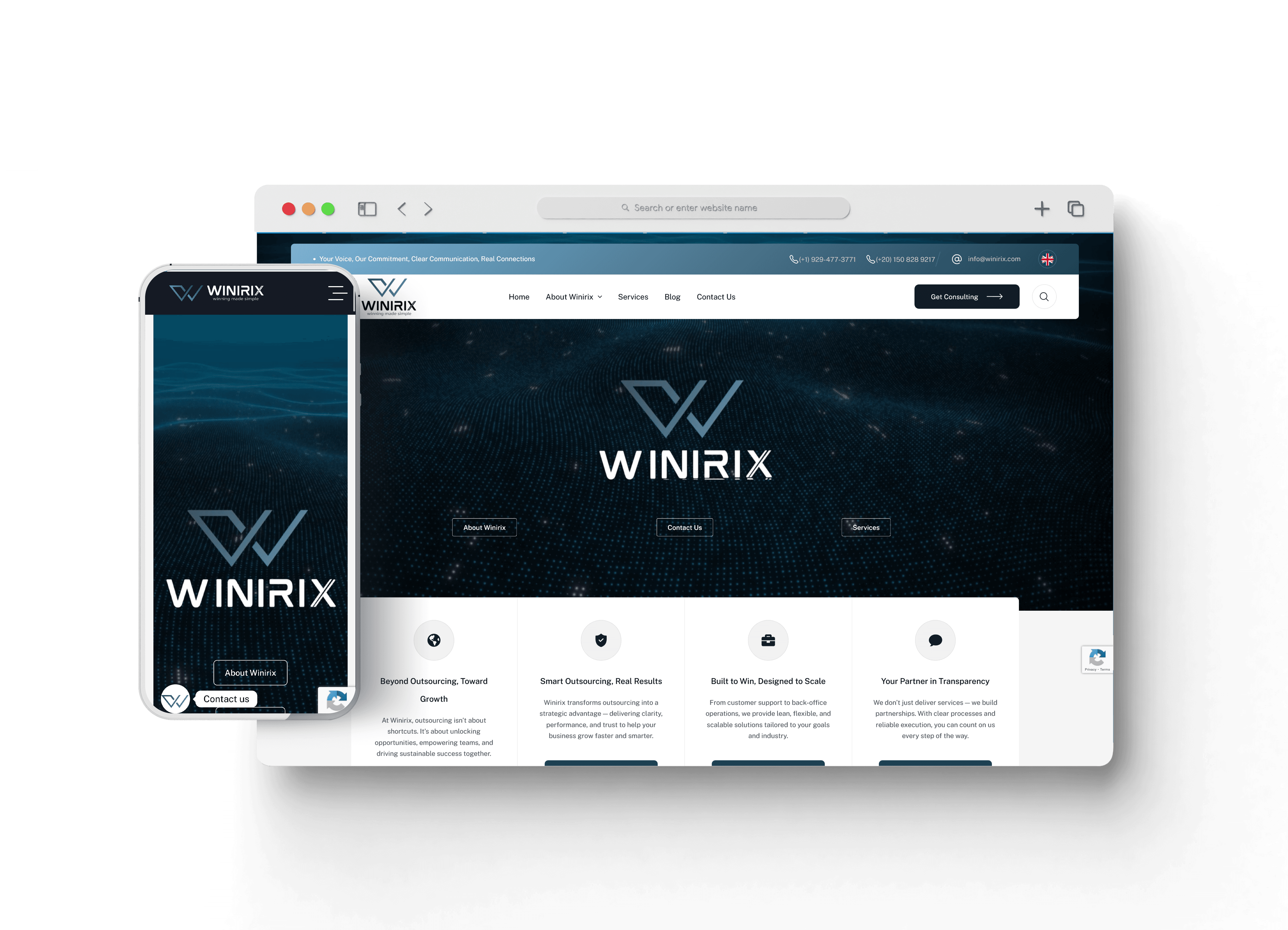 موقع شركة Winirix أحد أعمال قيمة تك