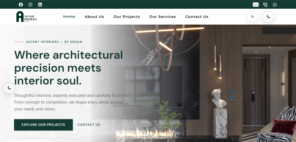 Accent interiors design